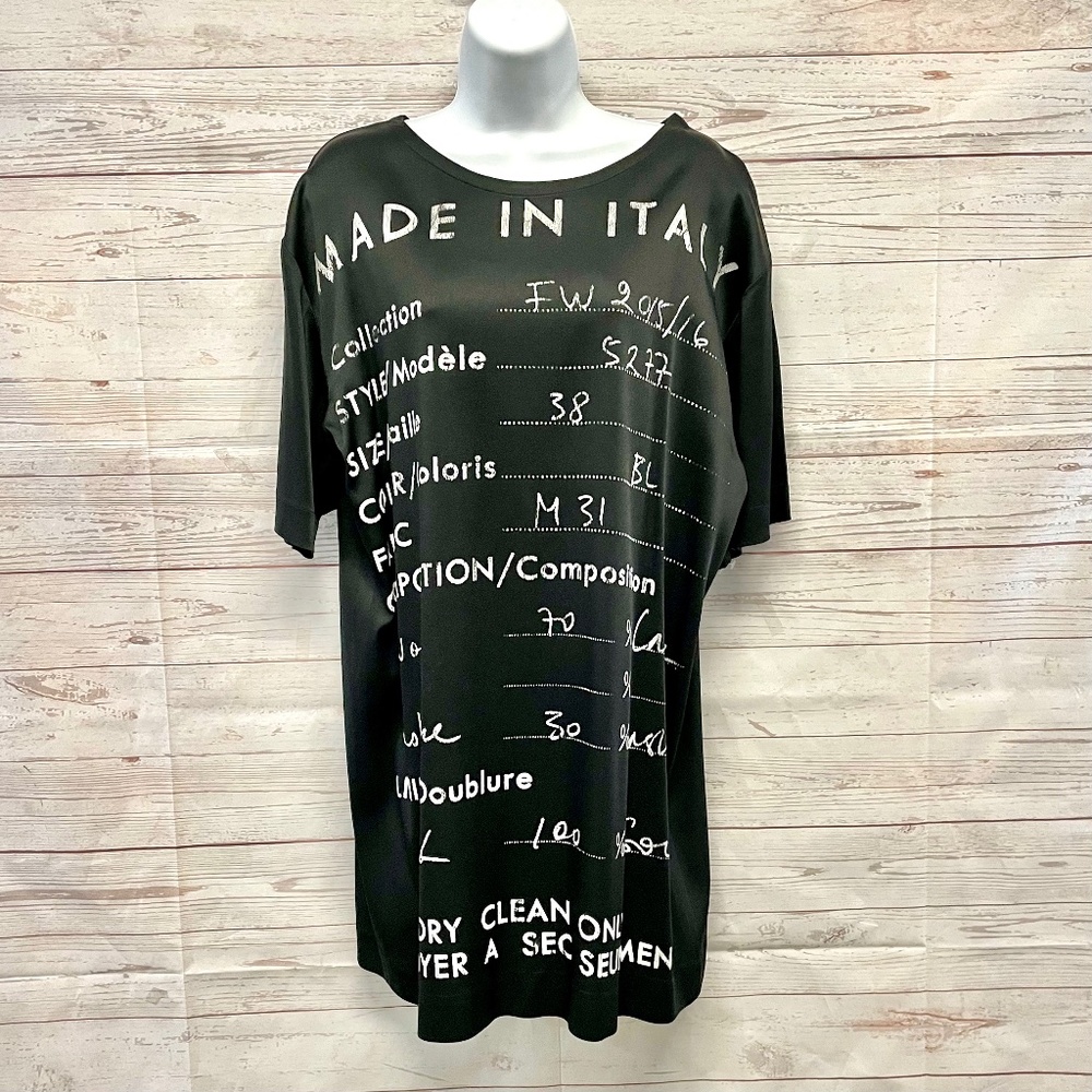 Moschino Black Graphic Mini Dress